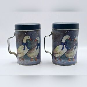 Country Cuddle: JSNY Winter Goose Tin Canisters (Pair!)